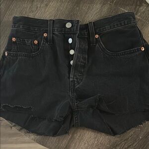 Black Denim Levi shorts